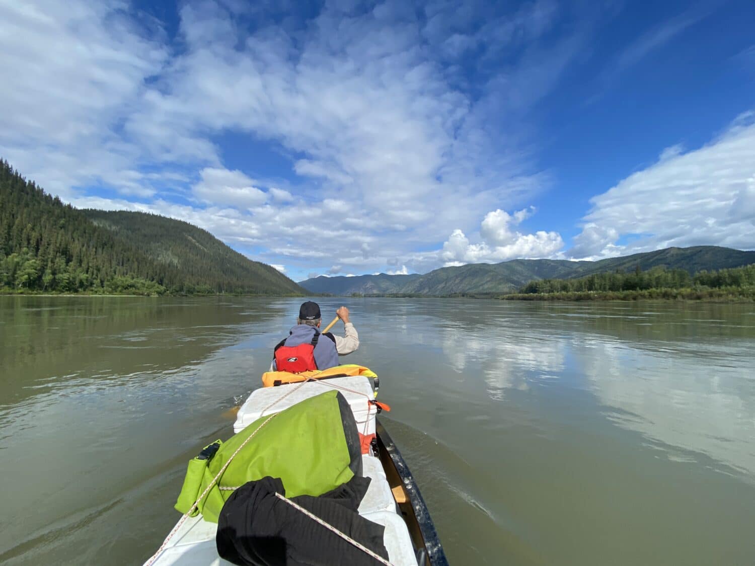 Paddling down the Yukon River