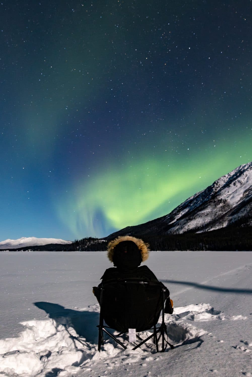 northern lights yukon winter